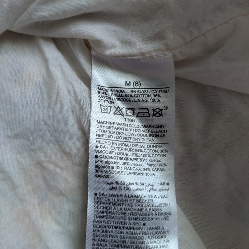 Old Navy Yellow and Blue Tiered Puff Sleeve Sundress - Picture 4 of 6